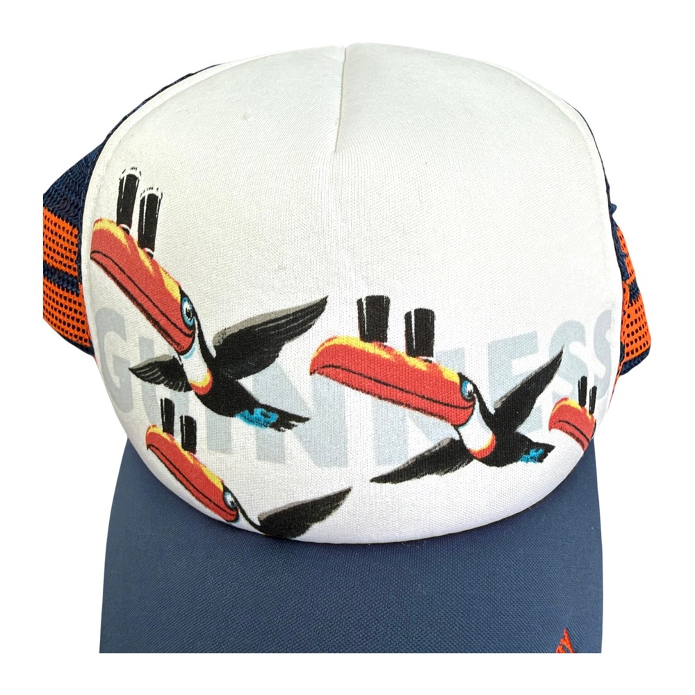 Guinness Toucans Trucker Hat Mens Snapback Stripes Toucan Beer Streetwear Foam - Picture 7 of 13